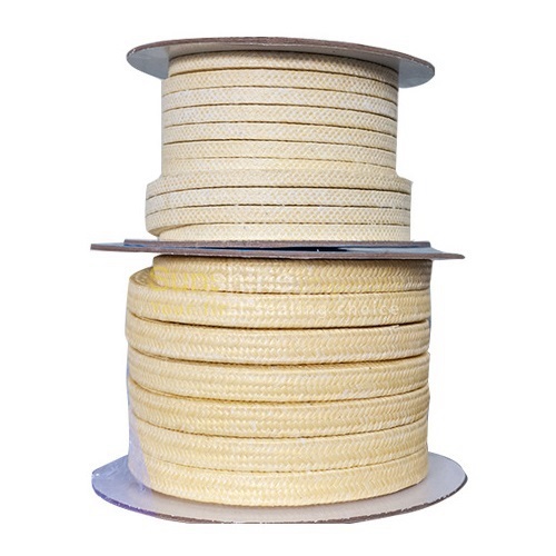 China Spun Kevlar Aramid Fiber Packing with PTFE Treatment