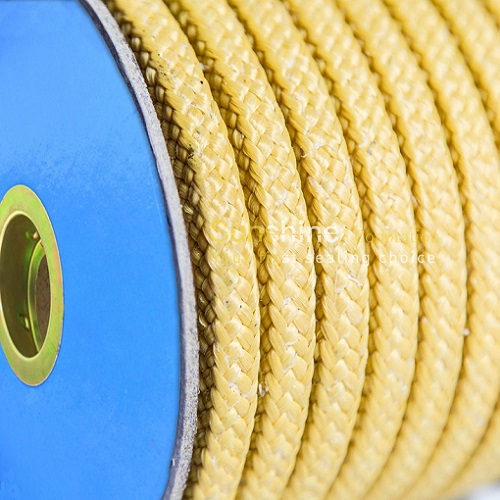 Embalaje hecho girar de la fibra de Kevlar Aramid con el tratamiento de PTFE